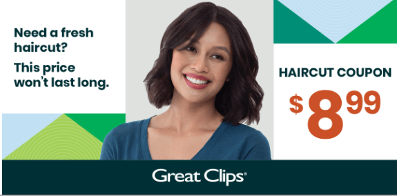 $8.99 off Great Clips Coupon 2024